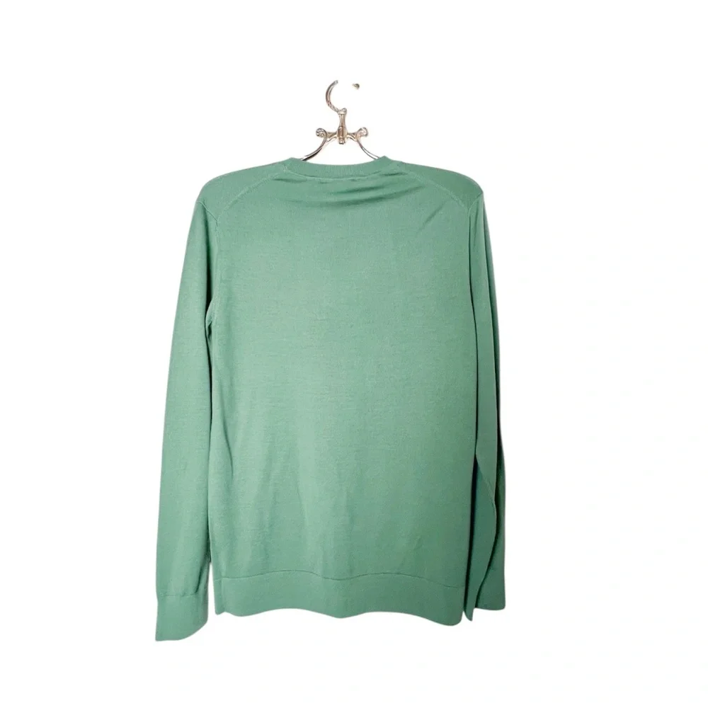 Theory Men's Green Regal Wool Crewneck Sweater Size